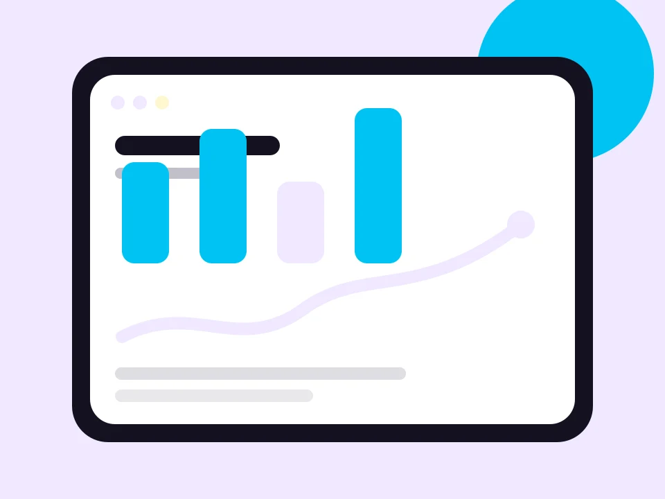 Custom business software shown across desktop and mobile screens